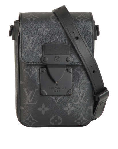 S-Lock Vertical Wallet Crossbody, &pound;790, Handbags, Black, Canvas, Front view